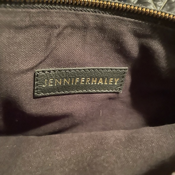 Black leather clutch with fringe! - Picture 2 of 2